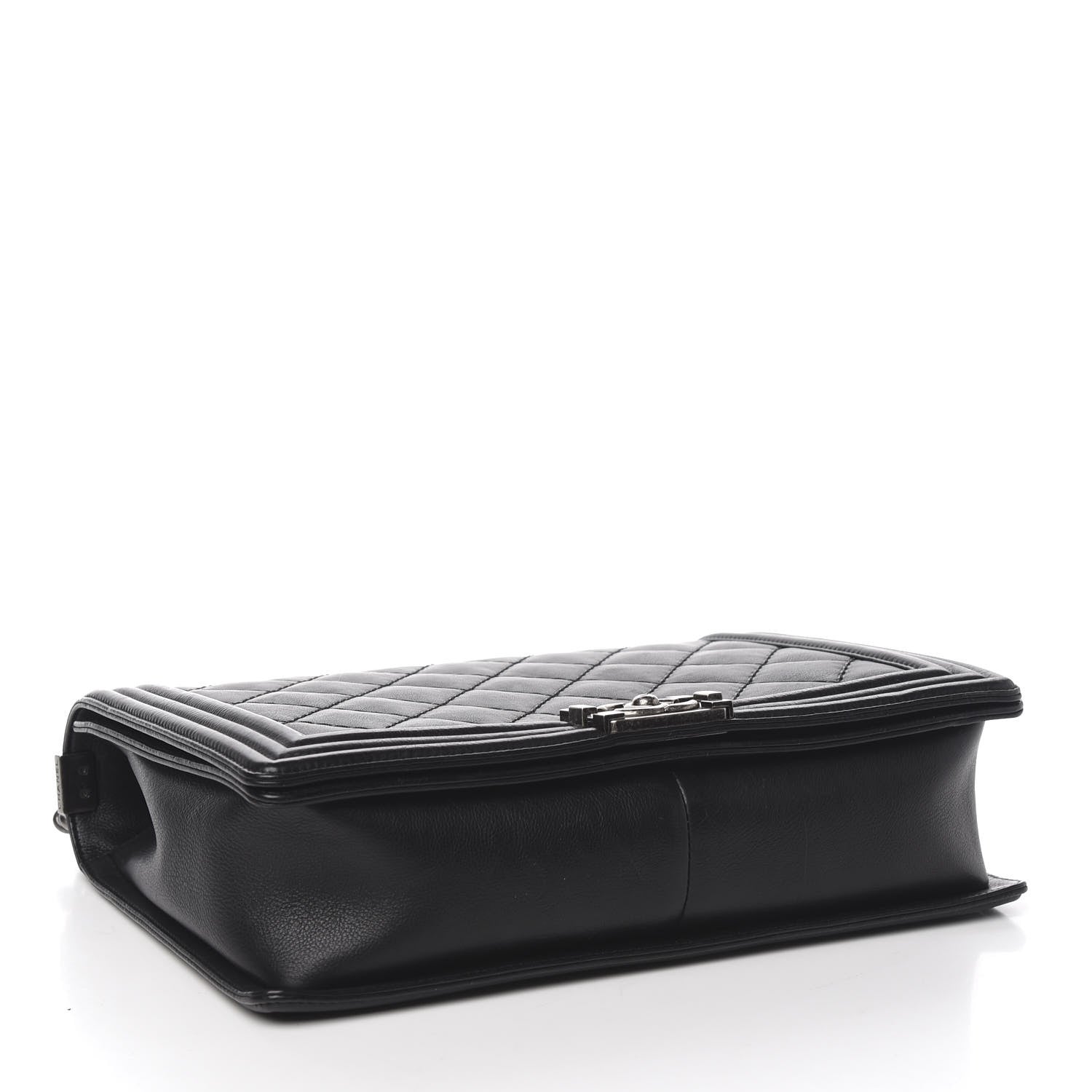 Chanel Calfskin Double Stitch Large Boy Flap Black 3 of 12