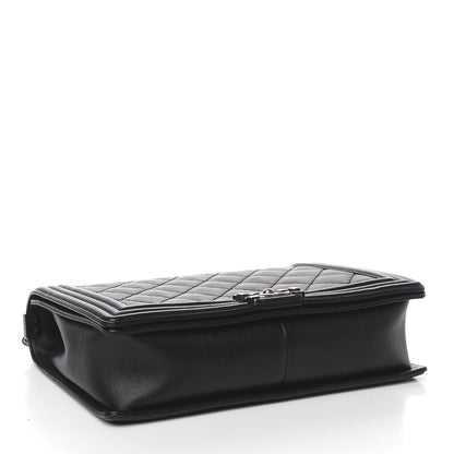 Chanel Calfskin Double Stitch Large Boy Flap Black 3 of 12