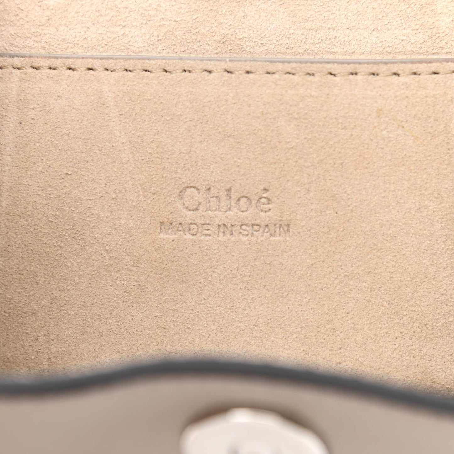 Suede Calfskin Mini Faye Bracelet Bag Motty Grey