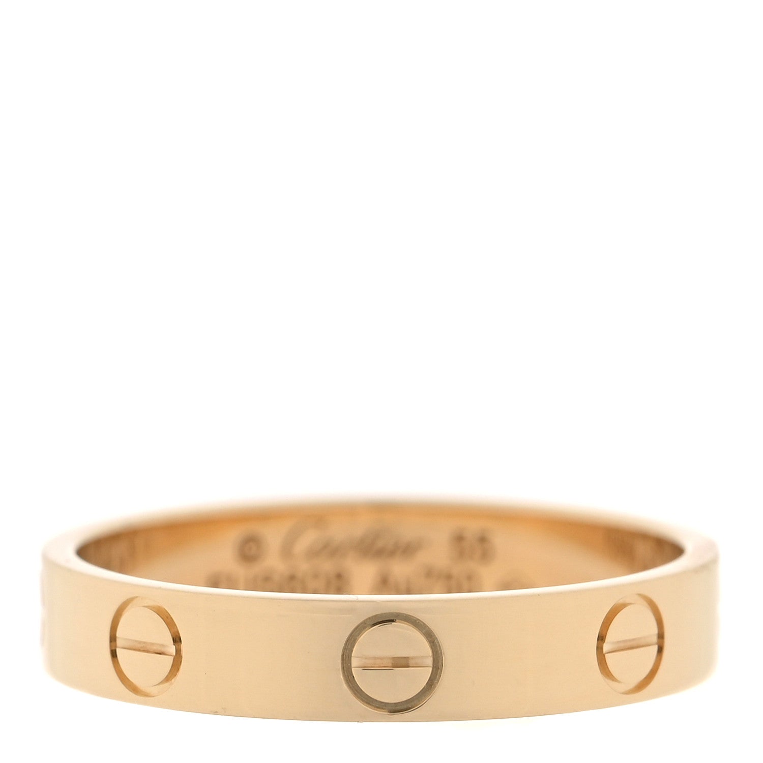 Cartier 18K Yellow Gold 3.5mm LOVE Wedding Band Ring 55 7.25 1 of 4