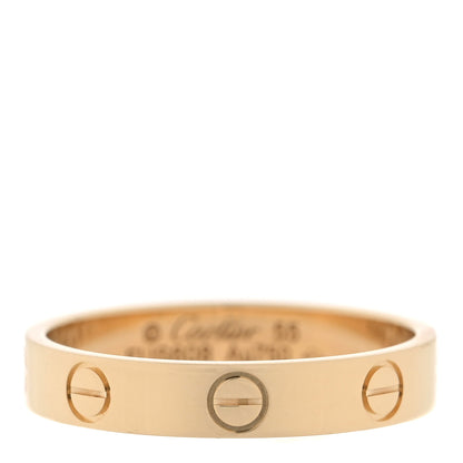 Cartier 18K Yellow Gold 3.5mm LOVE Wedding Band Ring 55 7.25 1 of 4