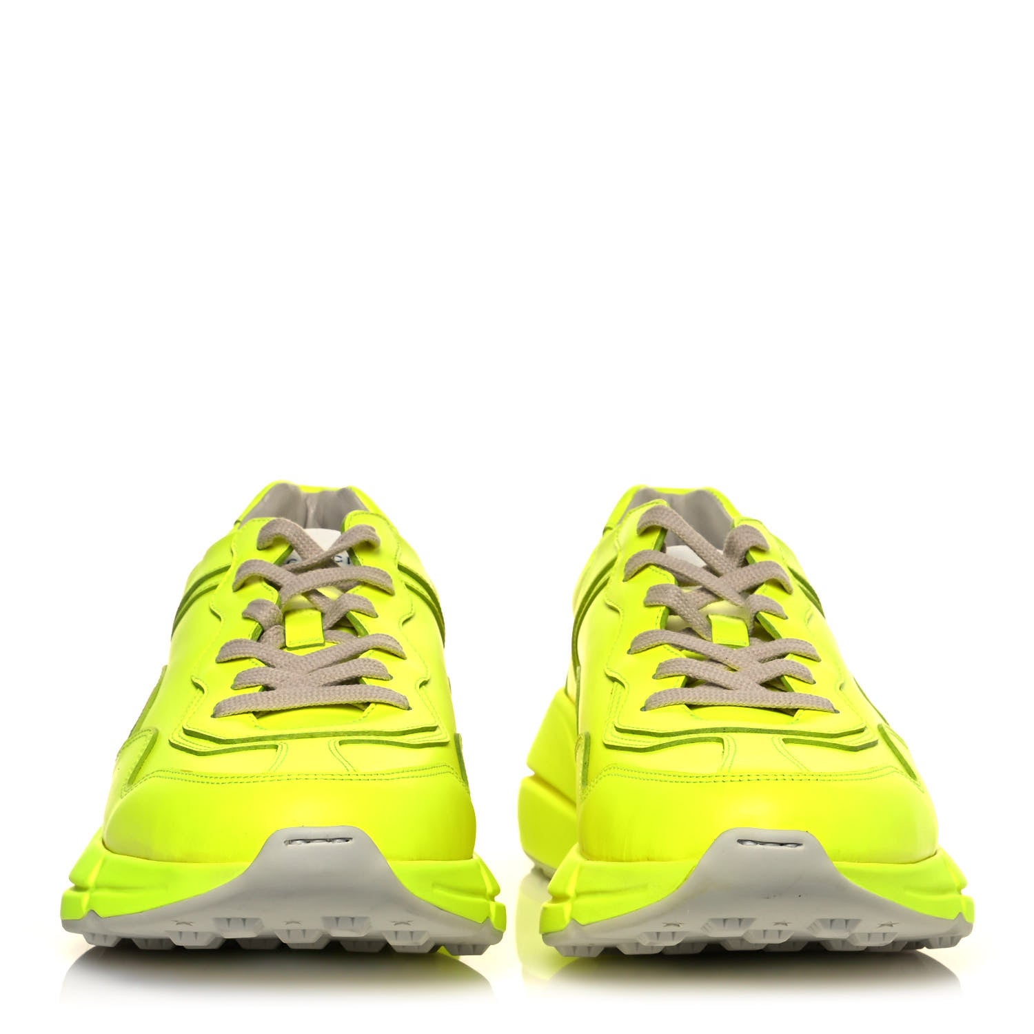 Gucci Calfskin Mens Rhyton Sneakers 10 Fluo Yellow 2 of 8
