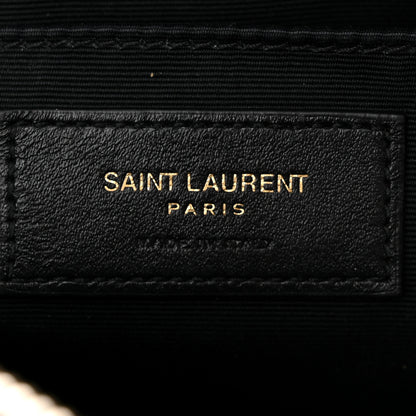 Saint Laurent Calfskin Matelasse Monogram Lou Camera Bag Deep Marine 6 of 12
