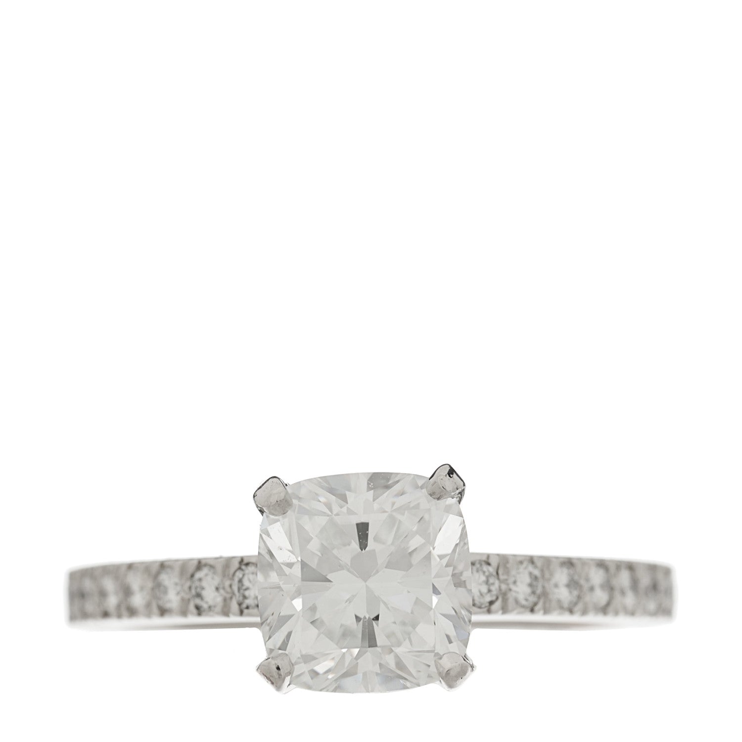Tiffany Platinum Diamond 1.43ct Novo Cushion Cut Engagement Ring 52 6 1 of 10