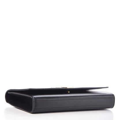 Saint Laurent Calfskin Classic Monogram Cassandre Clutch Black 4 of 9