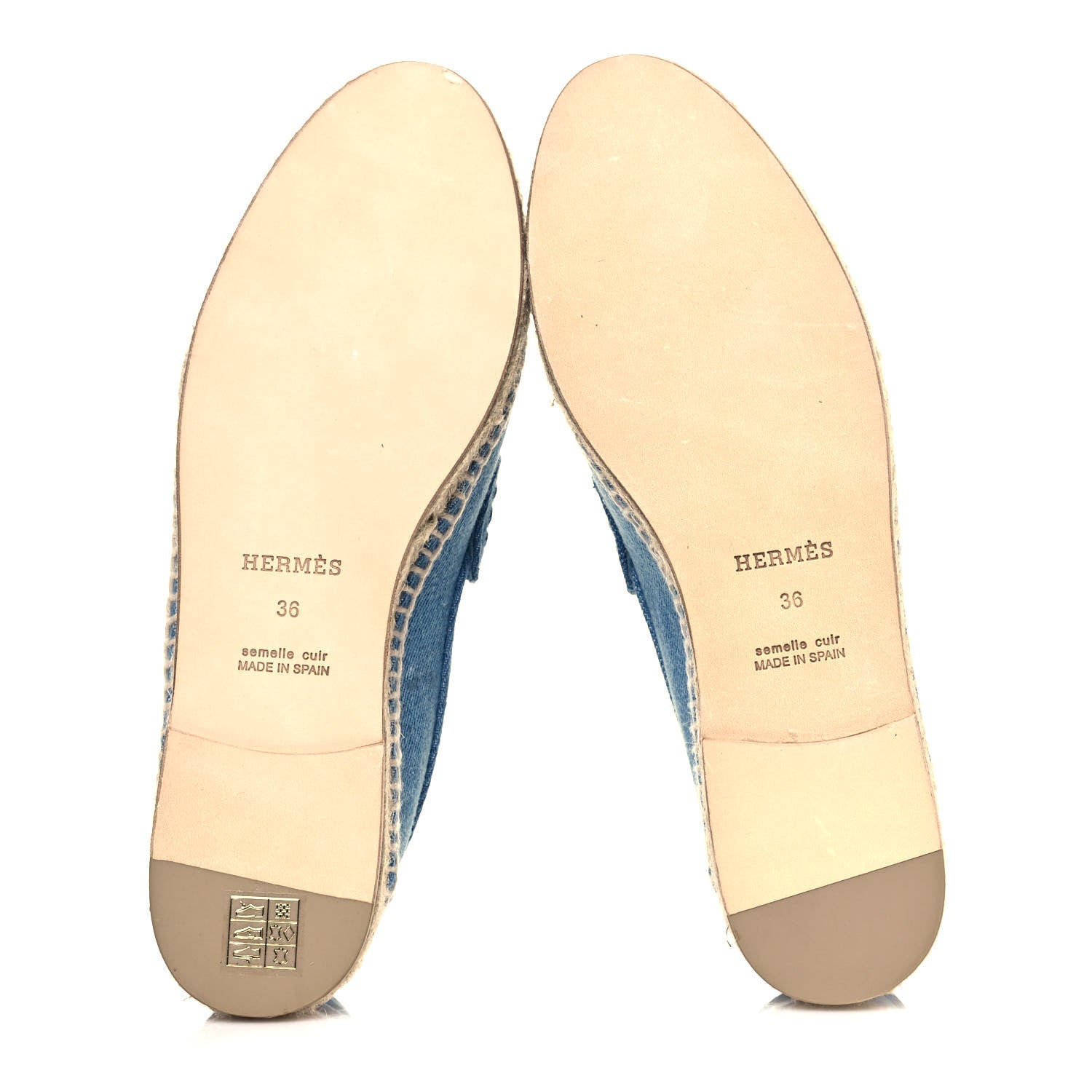 Hermes Denim Canvas Womens Trip Espadrilles 36 Bleu Clair 5 of 8