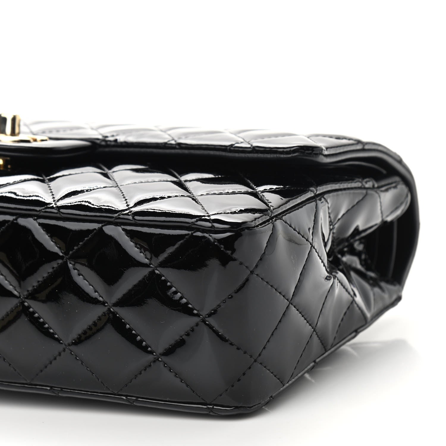 Chanel Patent Quilted Medium Double Flap Black 9 of 9