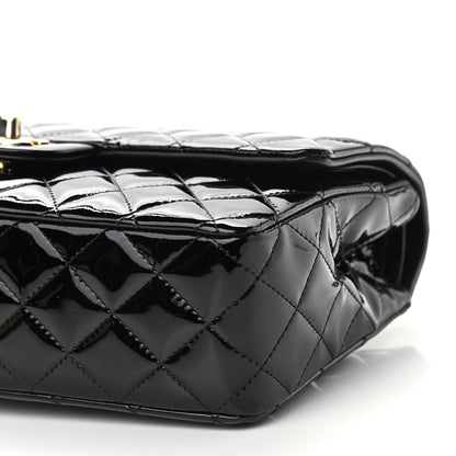 Chanel Patent Quilted Medium Double Flap Black 9 of 9