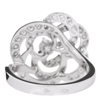Chanel 18K White Gold Diamond Fil de Camelia Ring 52 6 3 of 6
