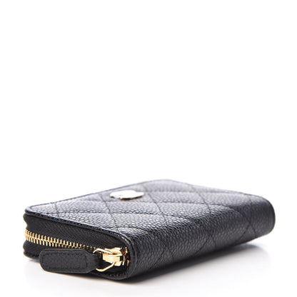 Chanel Caviar Quilted Zip Coin Purse Black 4 of 7