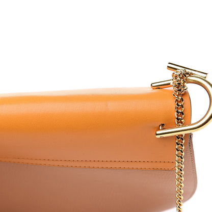 Chloe Grained Calfskin Lambskin Bi-Color Drew Shoulder Bag Wet Sand Sunflower 8 of 8
