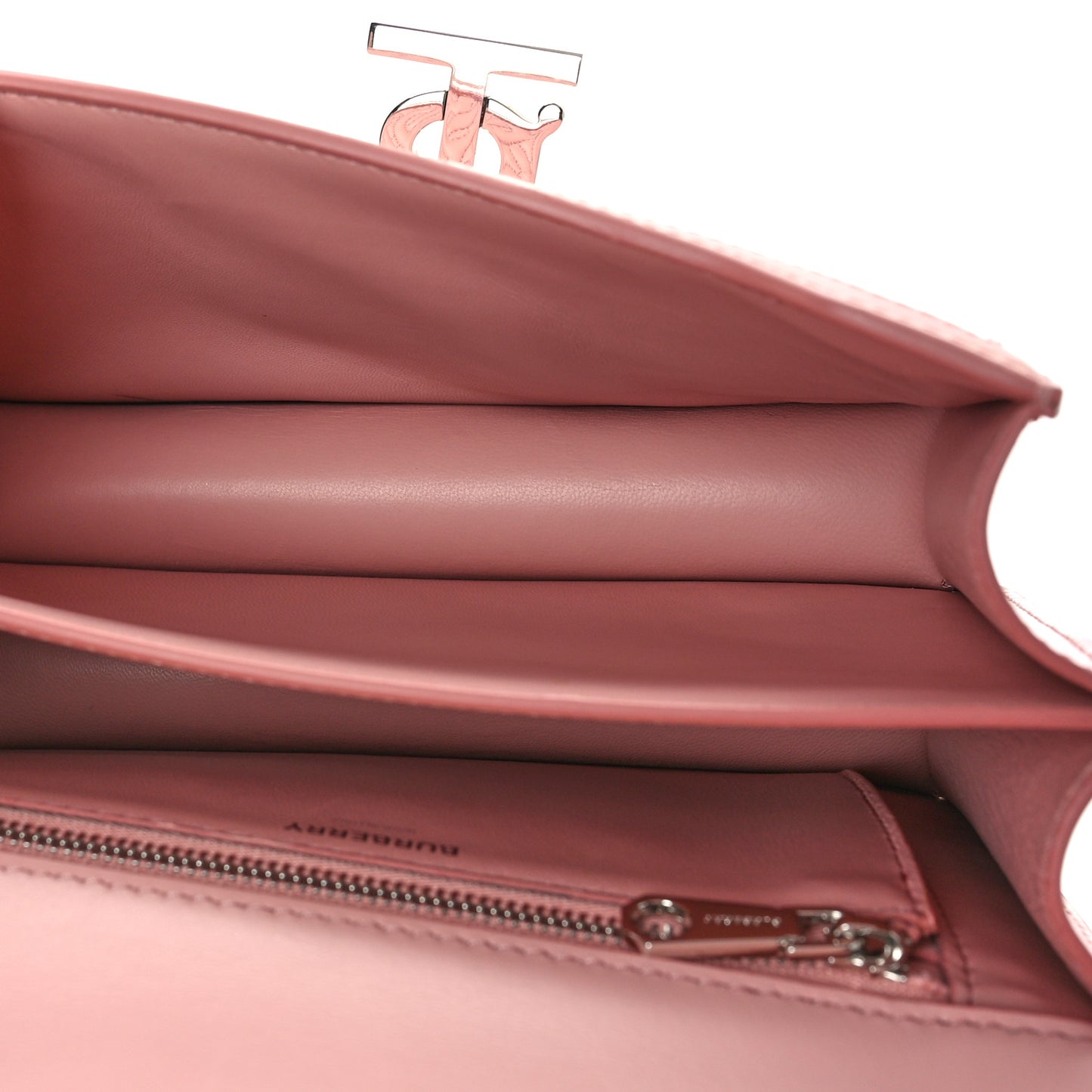 Calfskin Monogram Embossed Small TB Chain Bag Blush Pink
