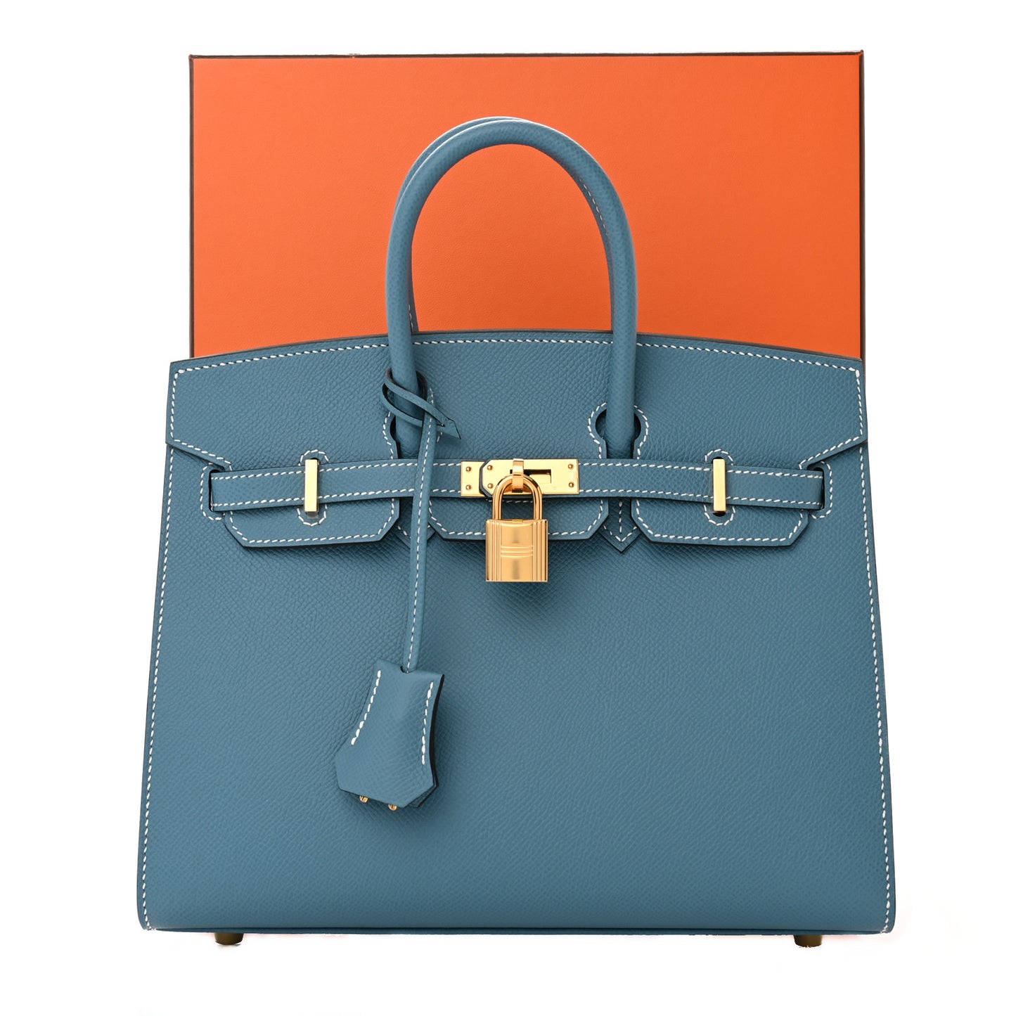 Epsom Birkin Sellier 25 New Blue Jean