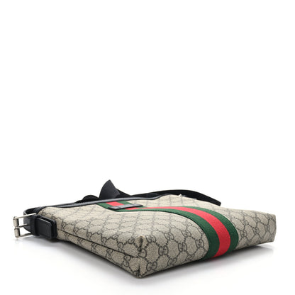 Gucci GG Supreme Monogram Web Messenger Bag Black 3 of 9