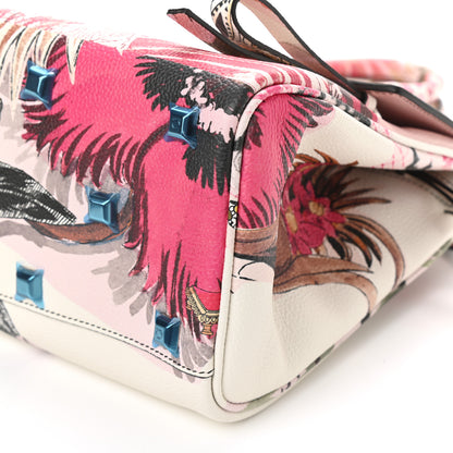 Salvatore Ferragamo Calfskin Floral Print The Studio Bag White Multicolor 9 of 9