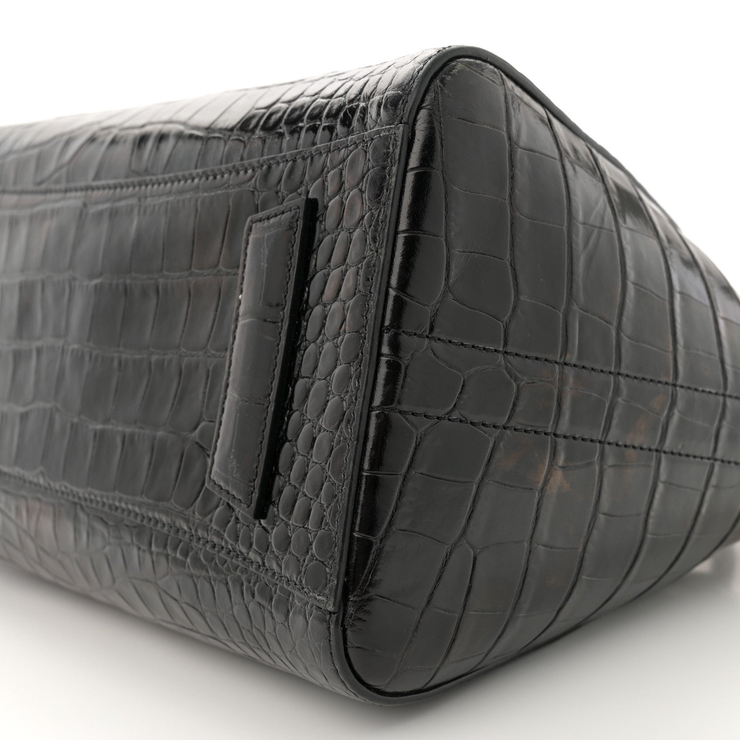 Givenchy Calfskin Crocodile Embossed Small Antigona Black 10 of 14