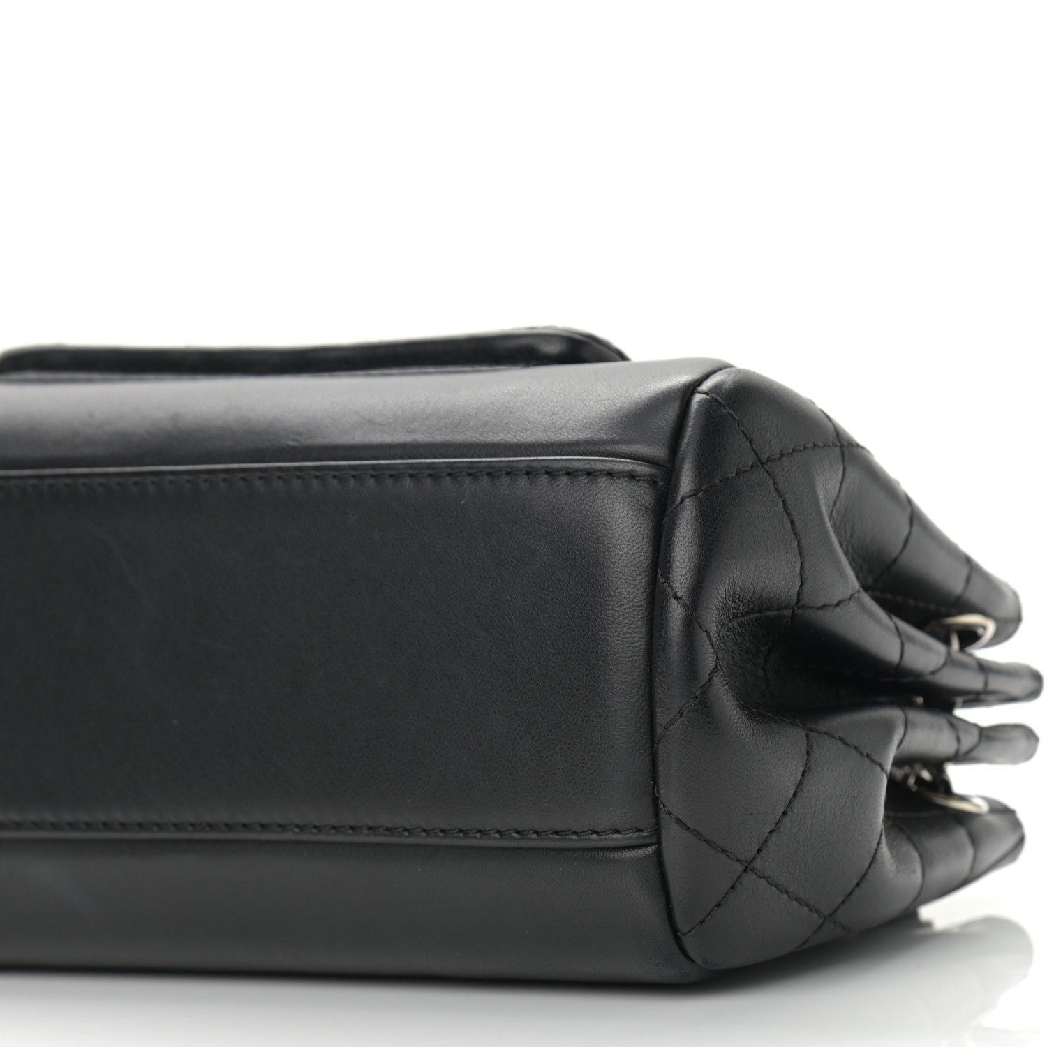 Chanel Lambskin Quilted CC Small Accordion Shopping Bag Black 9 of 10