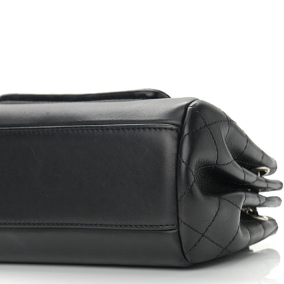 Chanel Lambskin Quilted CC Small Accordion Shopping Bag Black 9 of 10