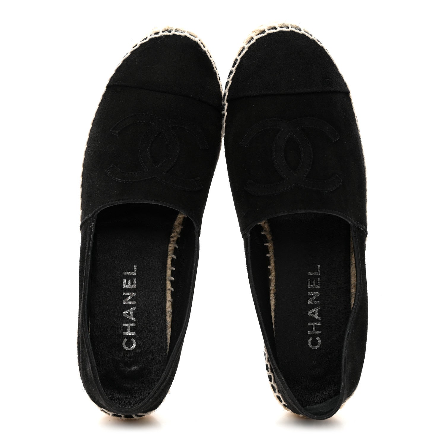 Chanel Suede CC Espadrilles 39 Black 2 of 11