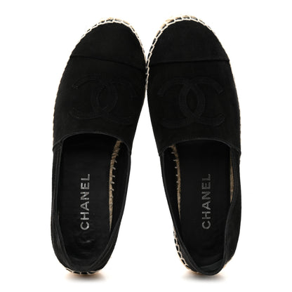 Chanel Suede CC Espadrilles 39 Black 2 of 11