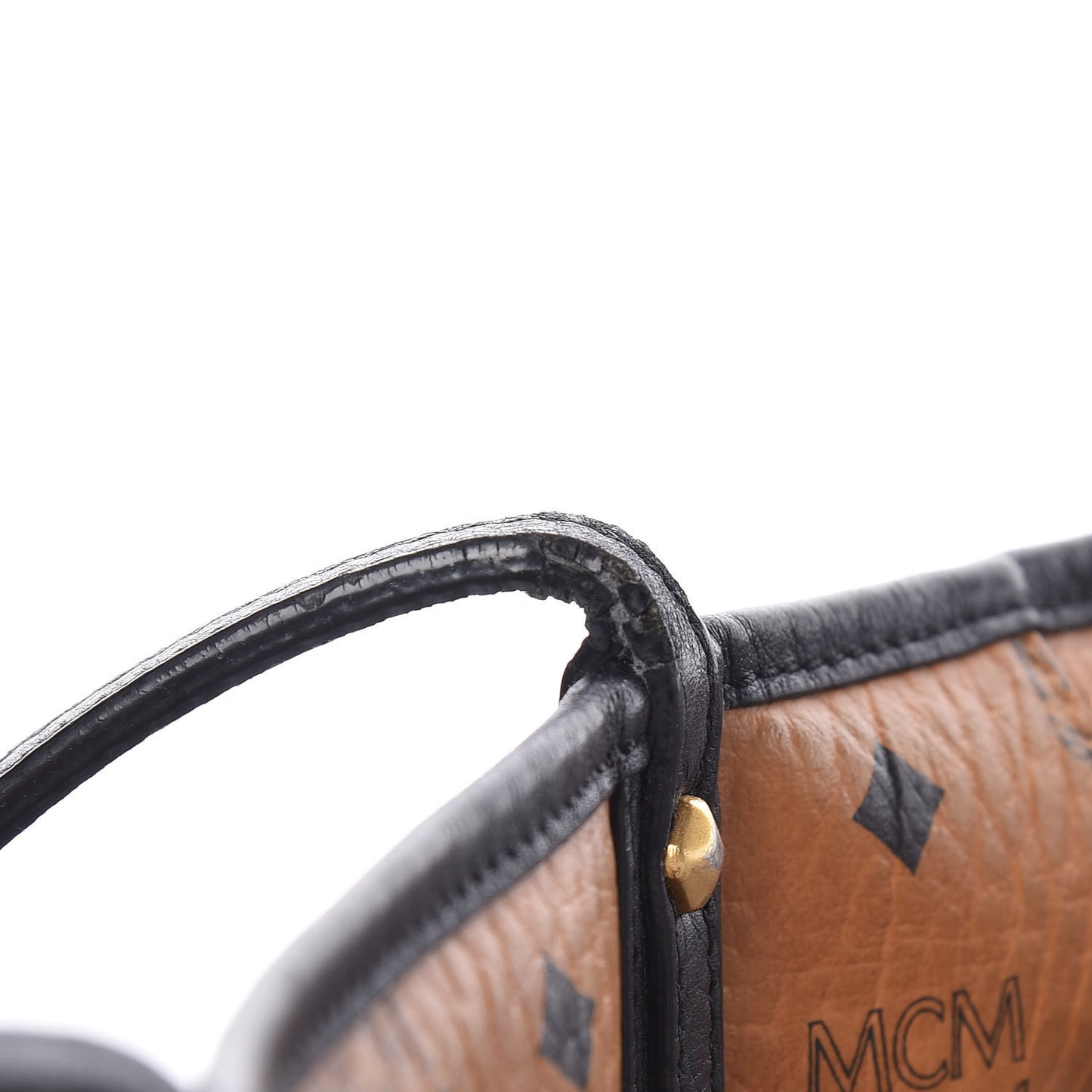 Visetos Medium Anya Shopping Tote Cognac Black