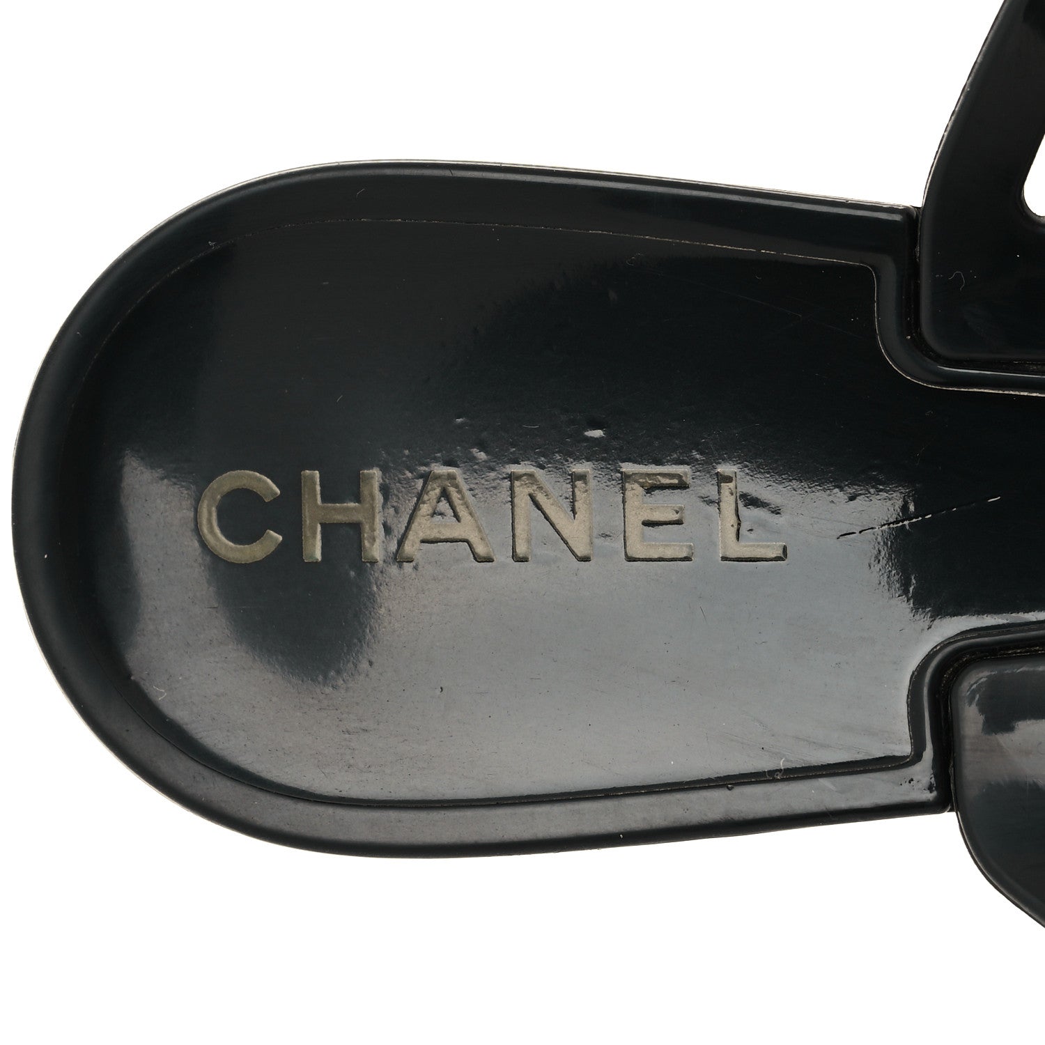 Chanel Jelly Camellia Thong Sandals 39 Black Ivory 7 of 7