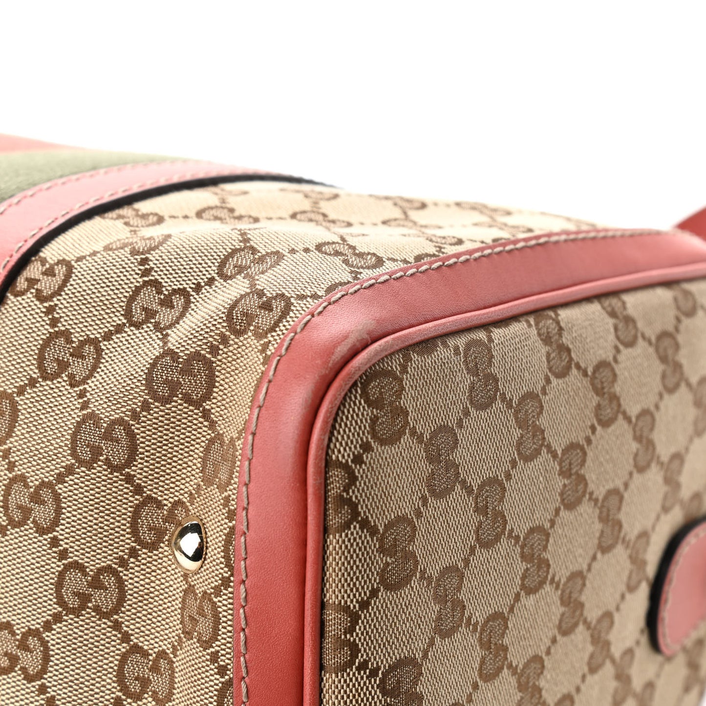 Monogram Vintage Web Medium Boston Pink