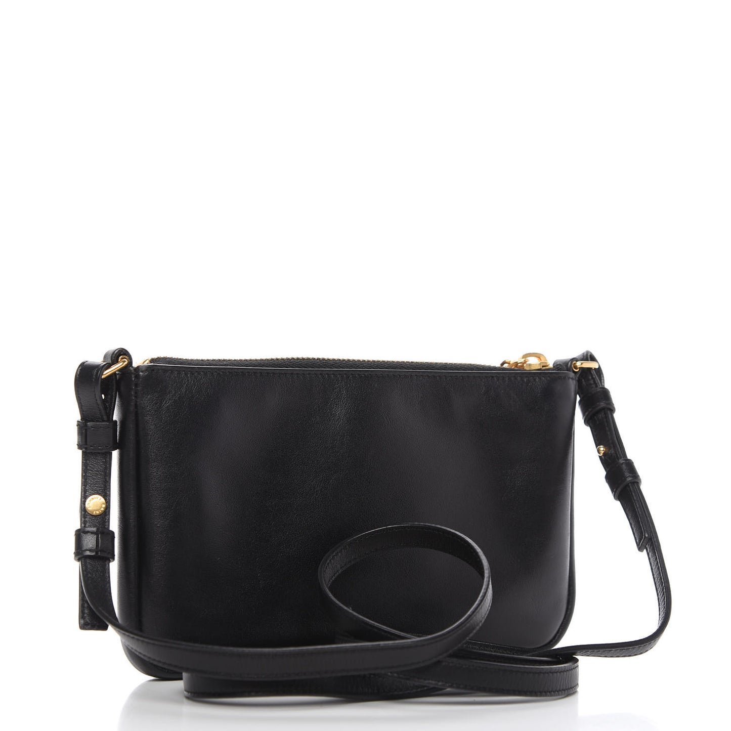 Calfskin Monogram Phone Pouch Crossbody Bag Black
