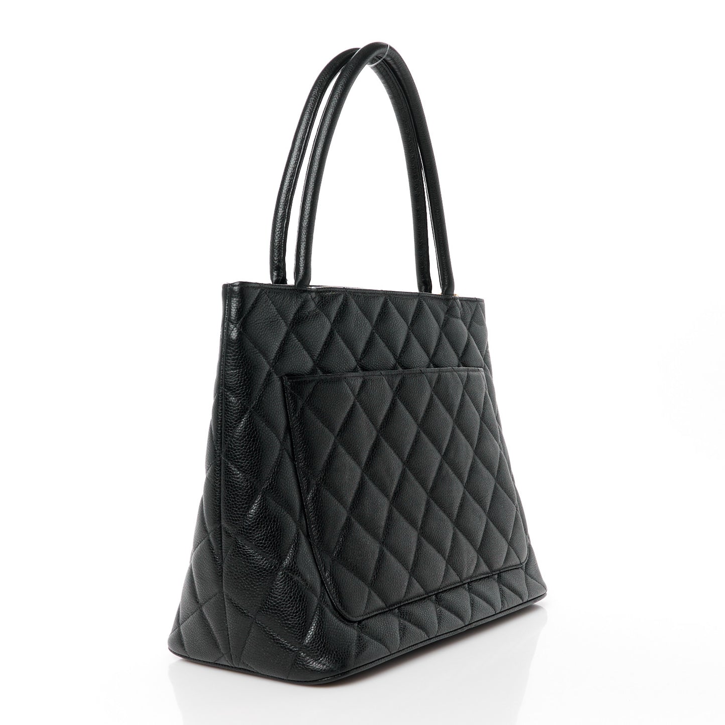 Caviar Quilted Medallion Tote Black
