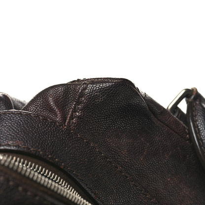 Chanel Caviar Quilted Bowler Tote Brown 14 of 15
