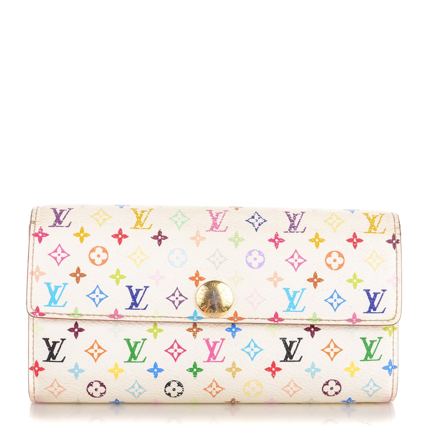 Monogram Multicolor Sarah Wallet White