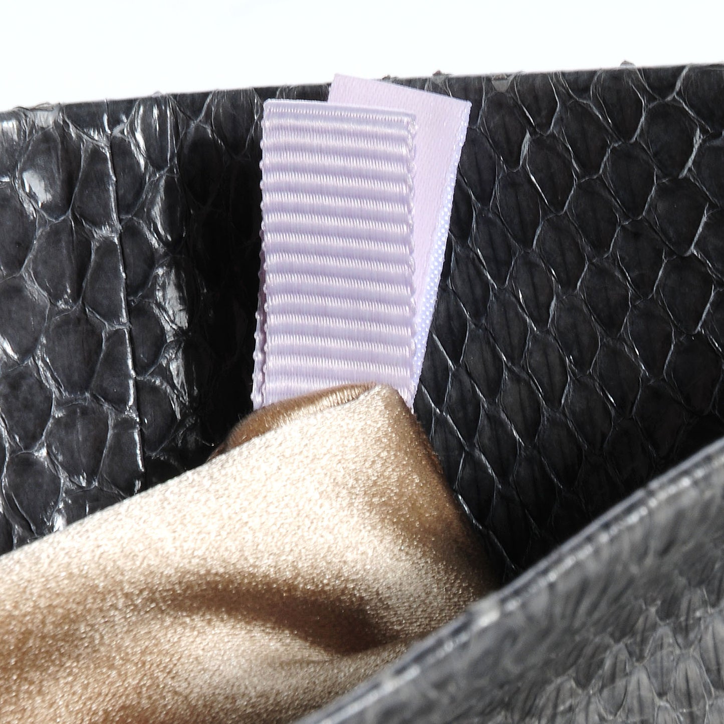 Elaphe Snakeskin Chandra Clutch Grey