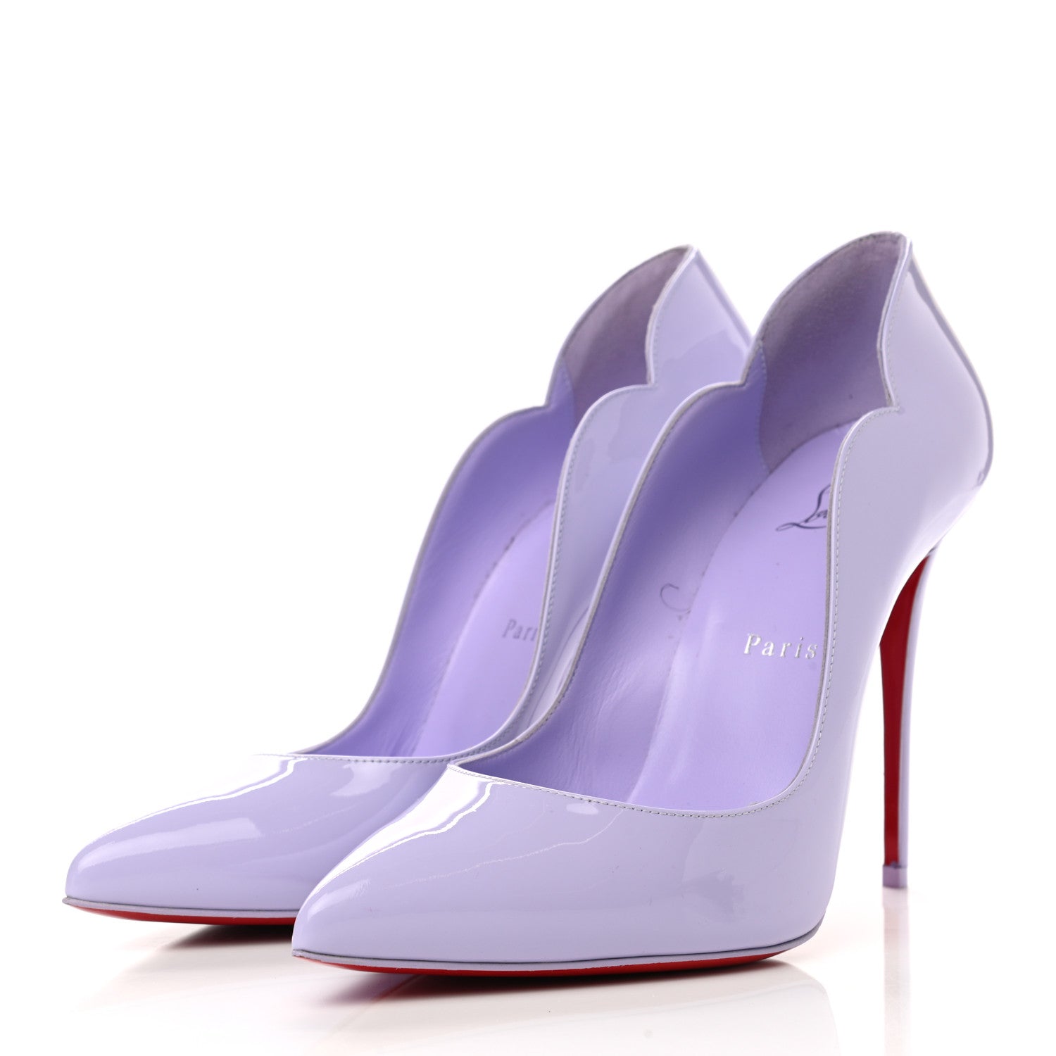 Christian Louboutin Patent Hot Chick 100 Pumps 39 Lilac Smoke 3 of 9