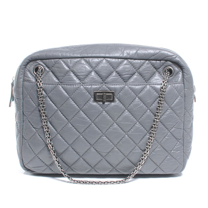 Chanel Aged Calfskin Quilted Large Reissue Camera Case Grey 1 of 7