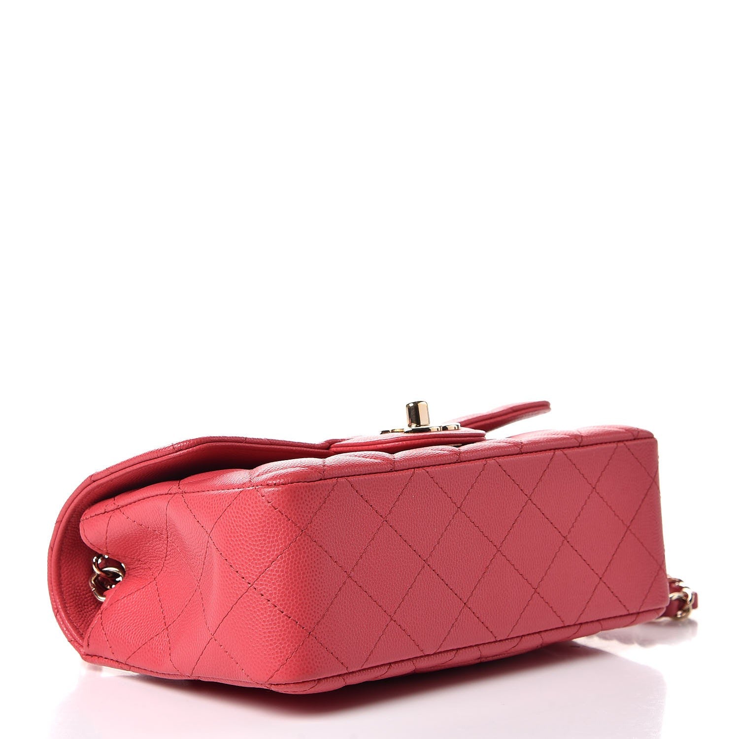 Chanel Caviar Quilted Mini Rectangular Flap Dark Pink 4 of 8