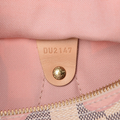 Louis Vuitton Damier Azur Tahitienne Speedy Bandouliere 30 Rose Ballerine 10 of 14