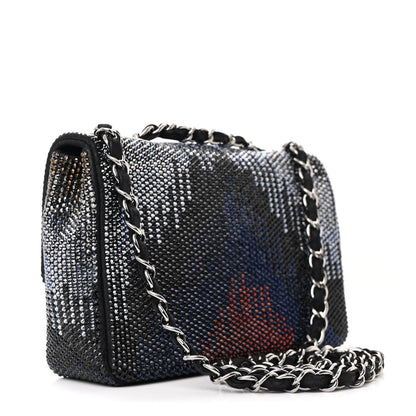 Chanel Suede Calfskin Crystal Mini Single Flap Multicolor 3 of 10