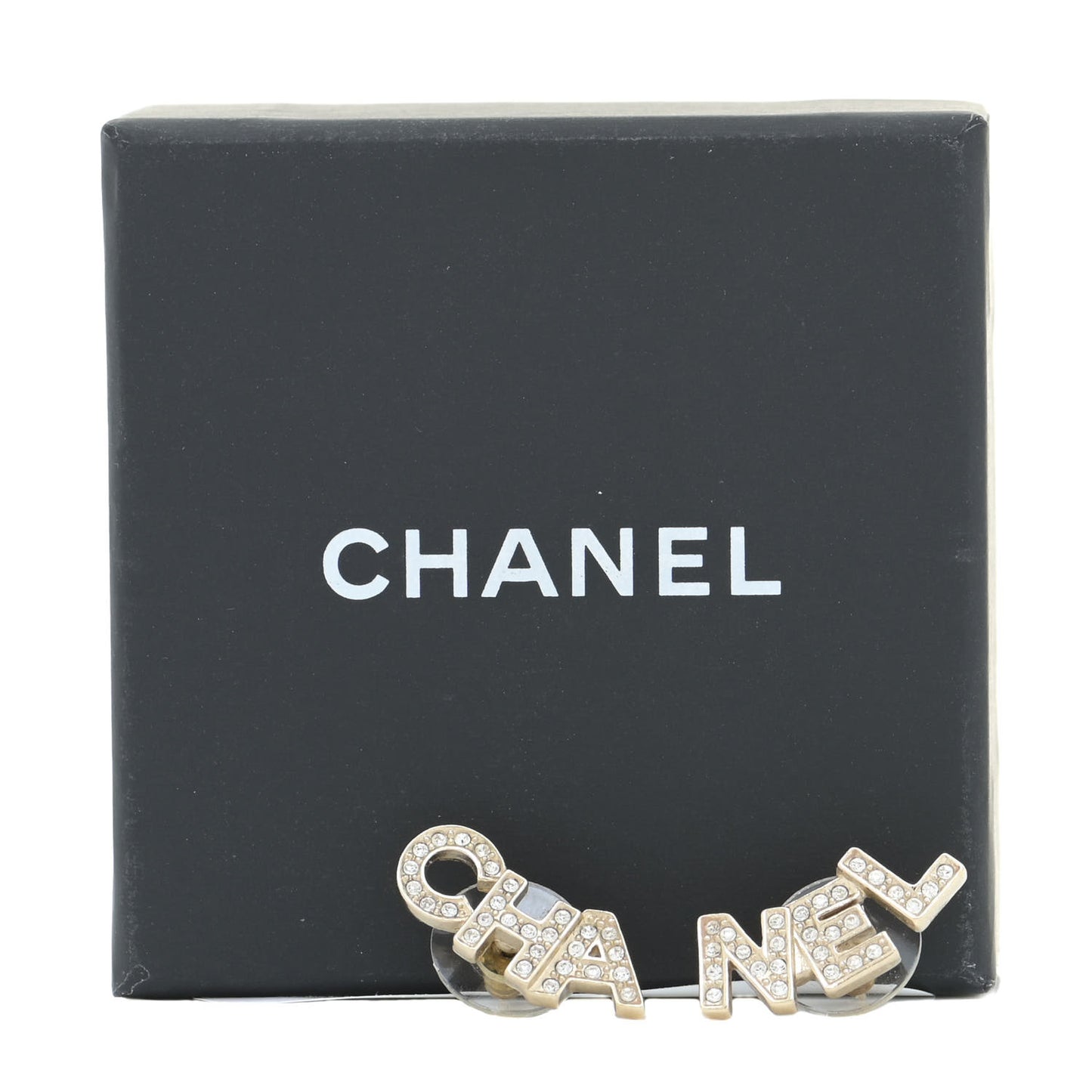 Crystal Pearl Signature Stud Earrings Gold