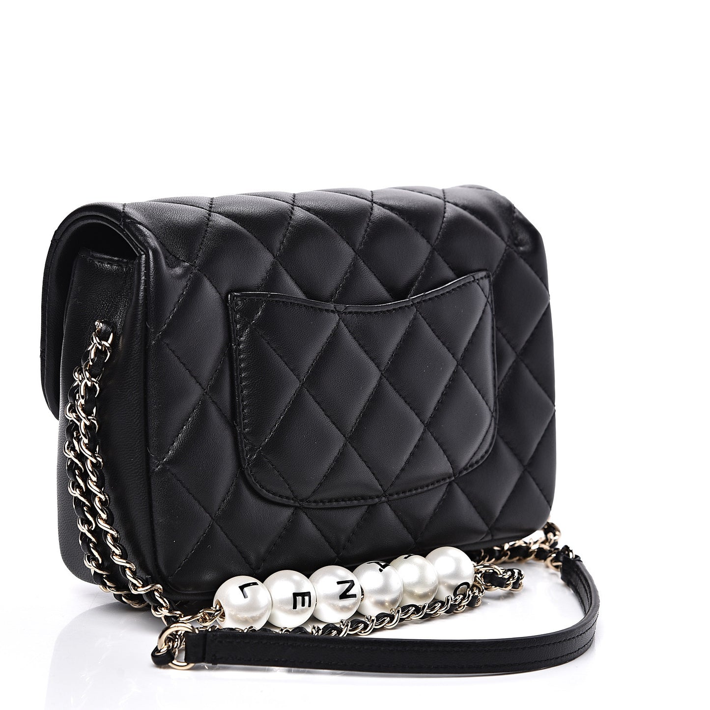 Lambskin Quilted Small My Precious Flap Black