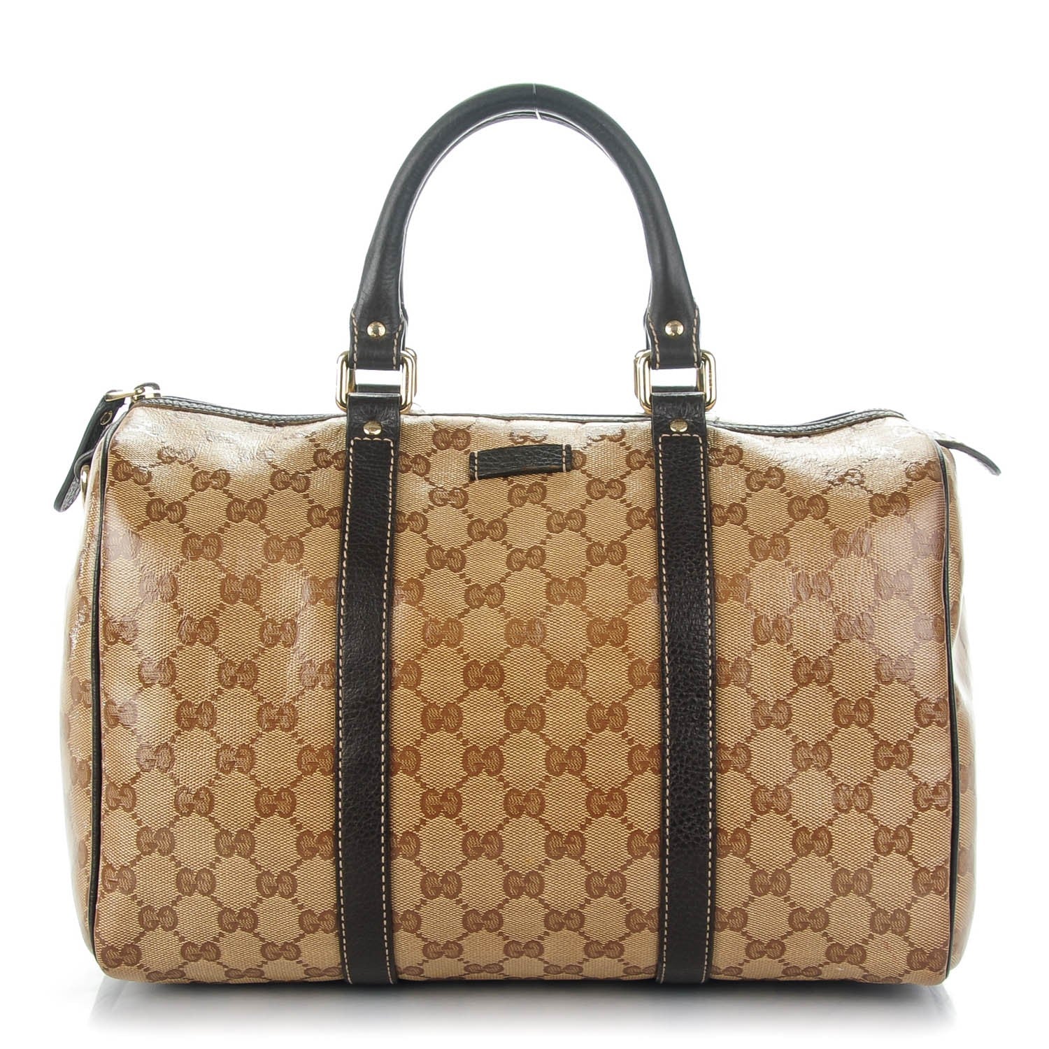 Gucci Crystal Monogram Medium Joy Boston Dark Brown 1 of 7