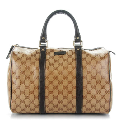 Gucci Crystal Monogram Medium Joy Boston Dark Brown 1 of 7