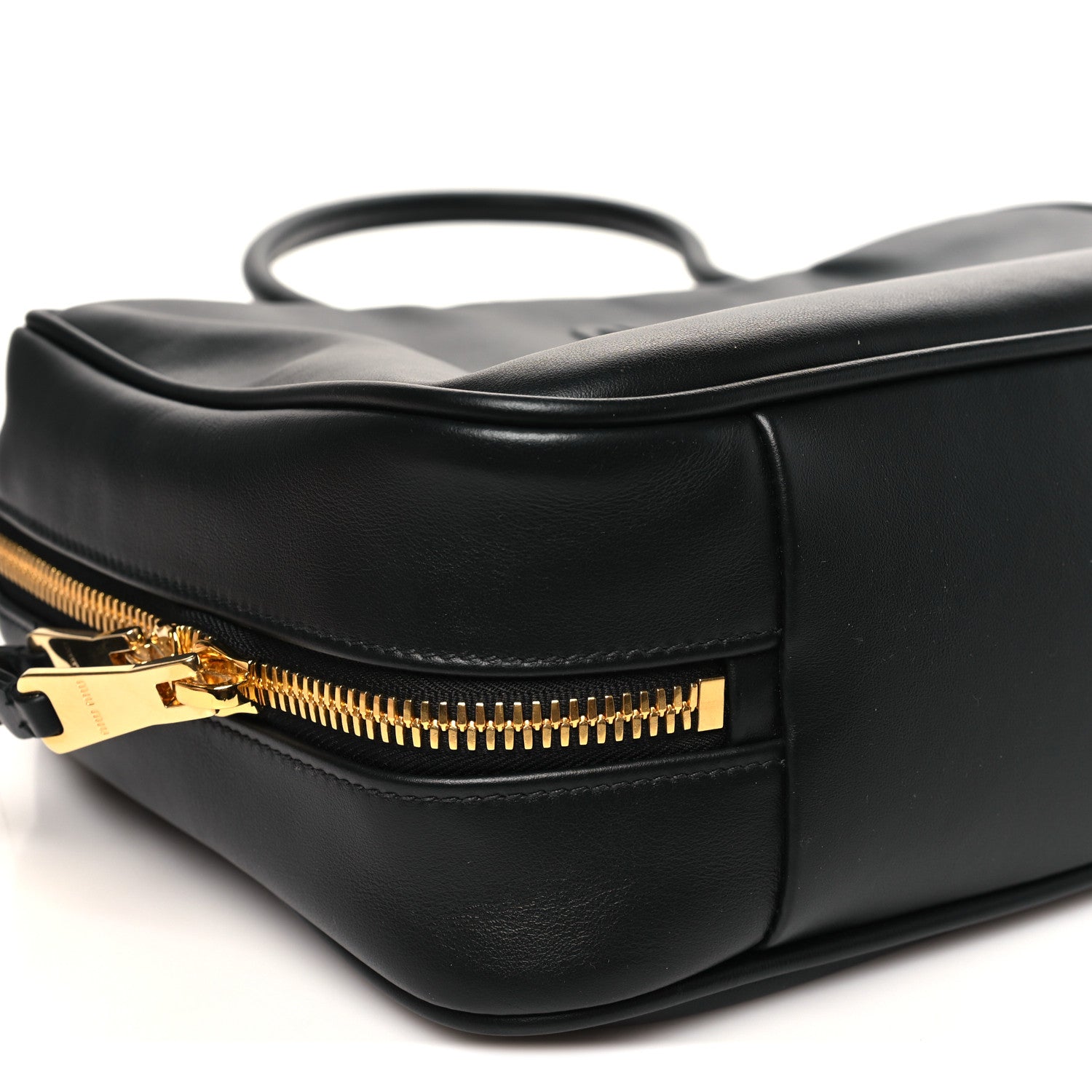 Miu Miu Calfskin Softy Medium Beau Top Handle Bag Black 8 of 11
