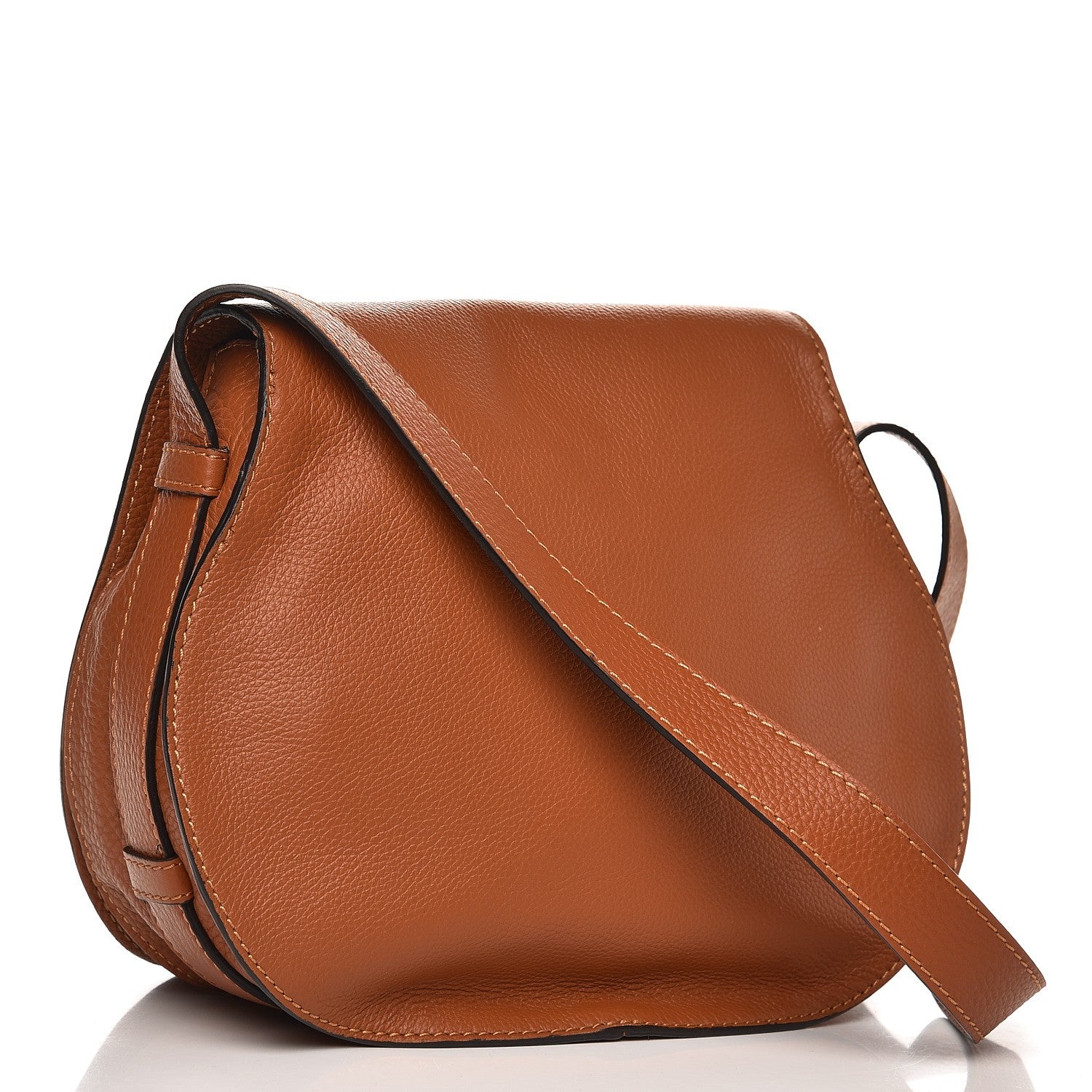 Chloe Calfskin Medium Marcie Round Crossbody Bag Tan 3 of 6