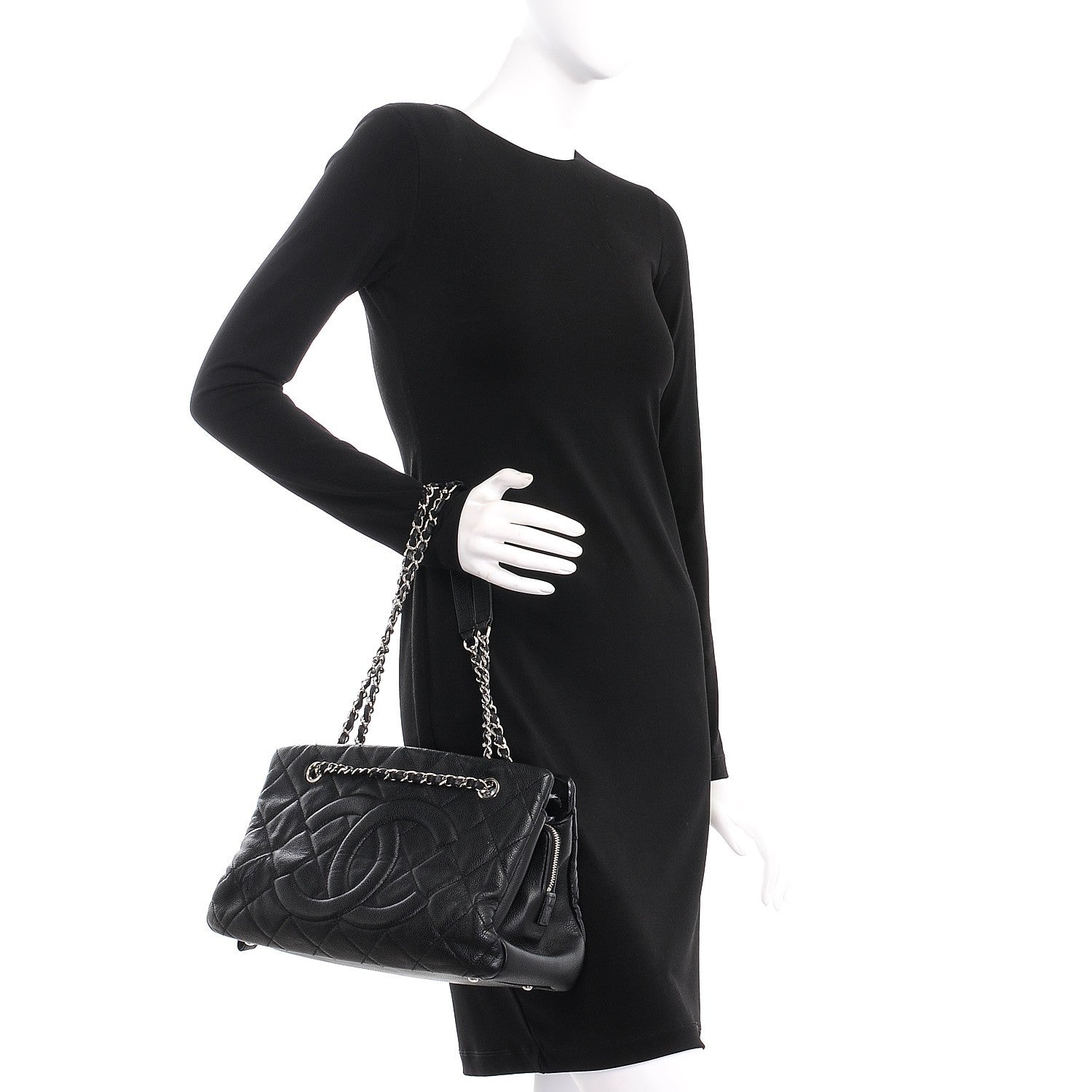 Chanel Caviar CC Timeless Tote Black 2 of 12