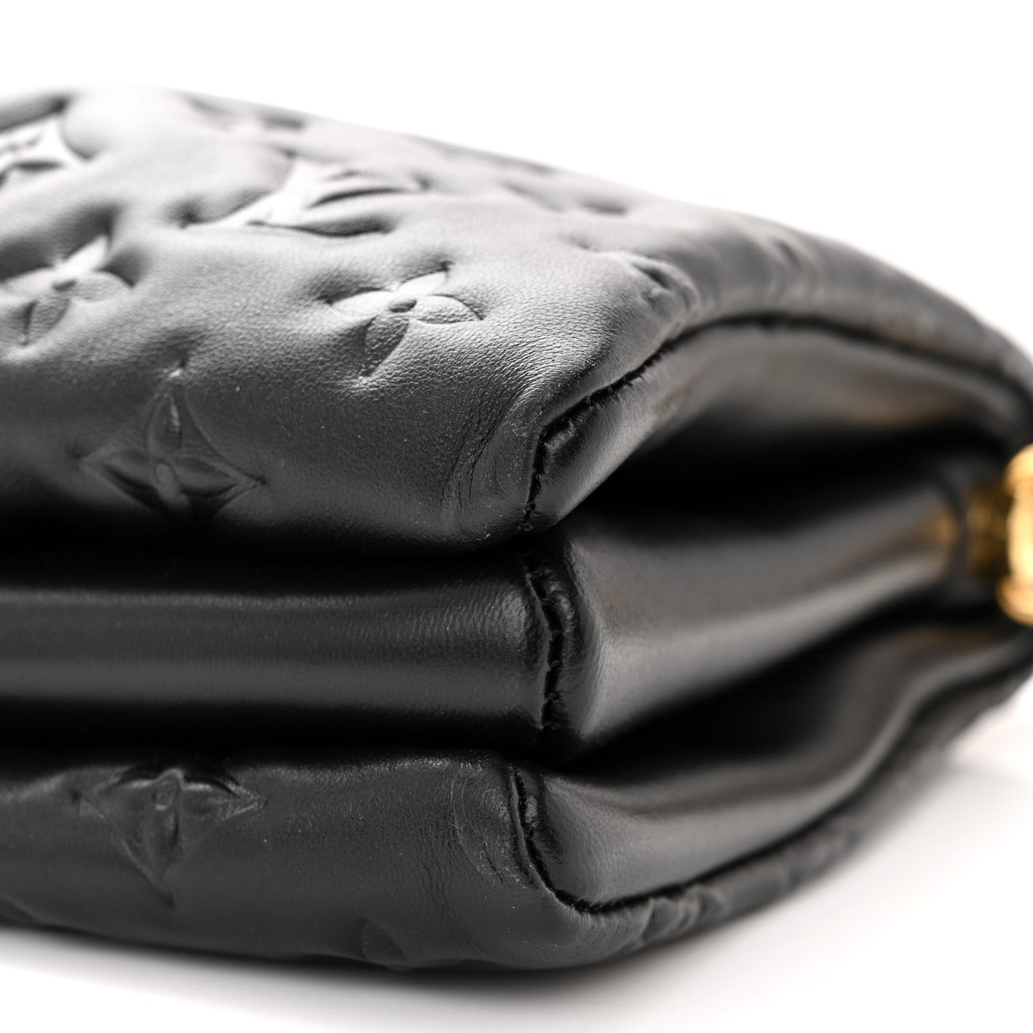 Louis Vuitton Lambskin Embossed Monogram Coussin PM Black 10 of 10