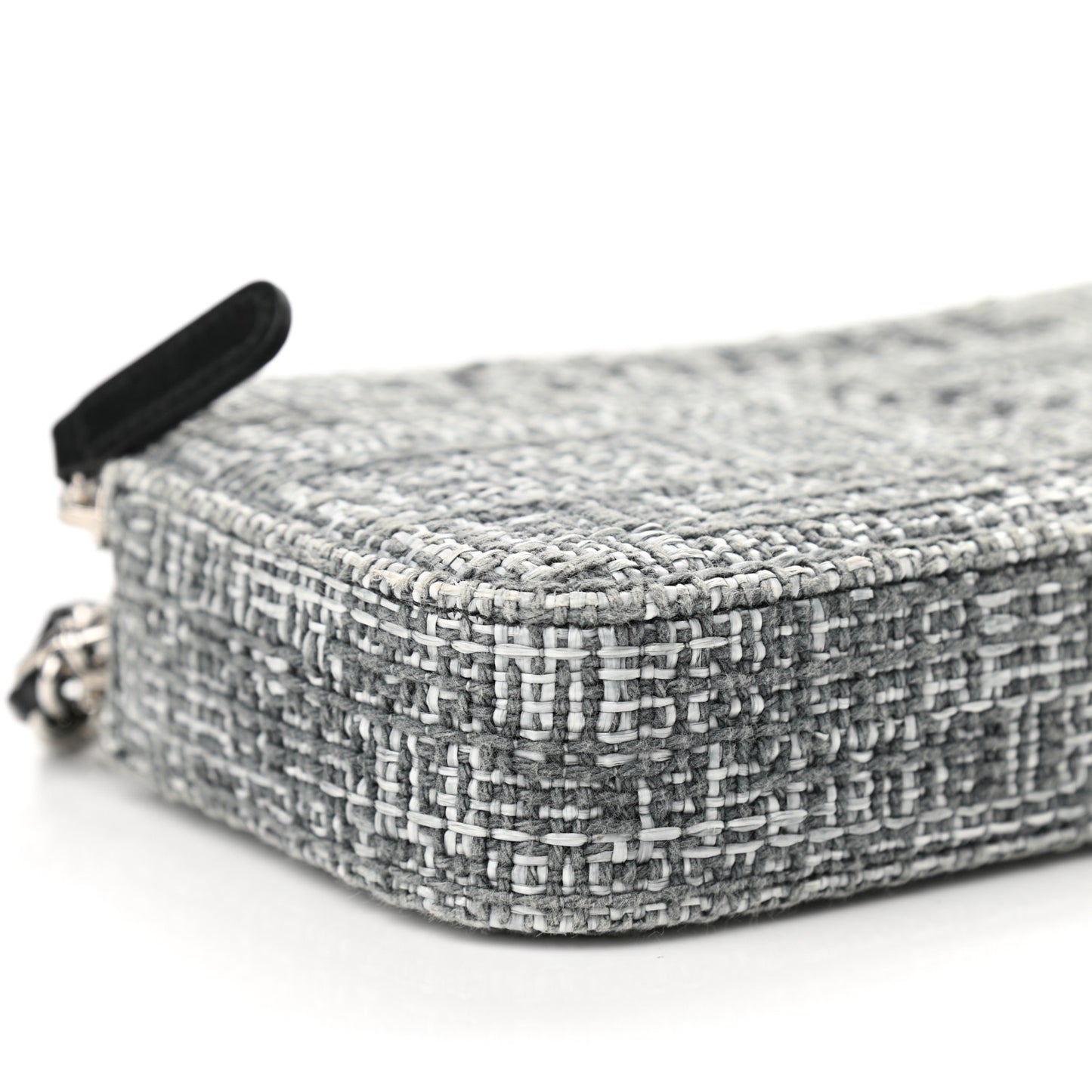 Canvas Small Deauville Clutch With Chain Charcoal