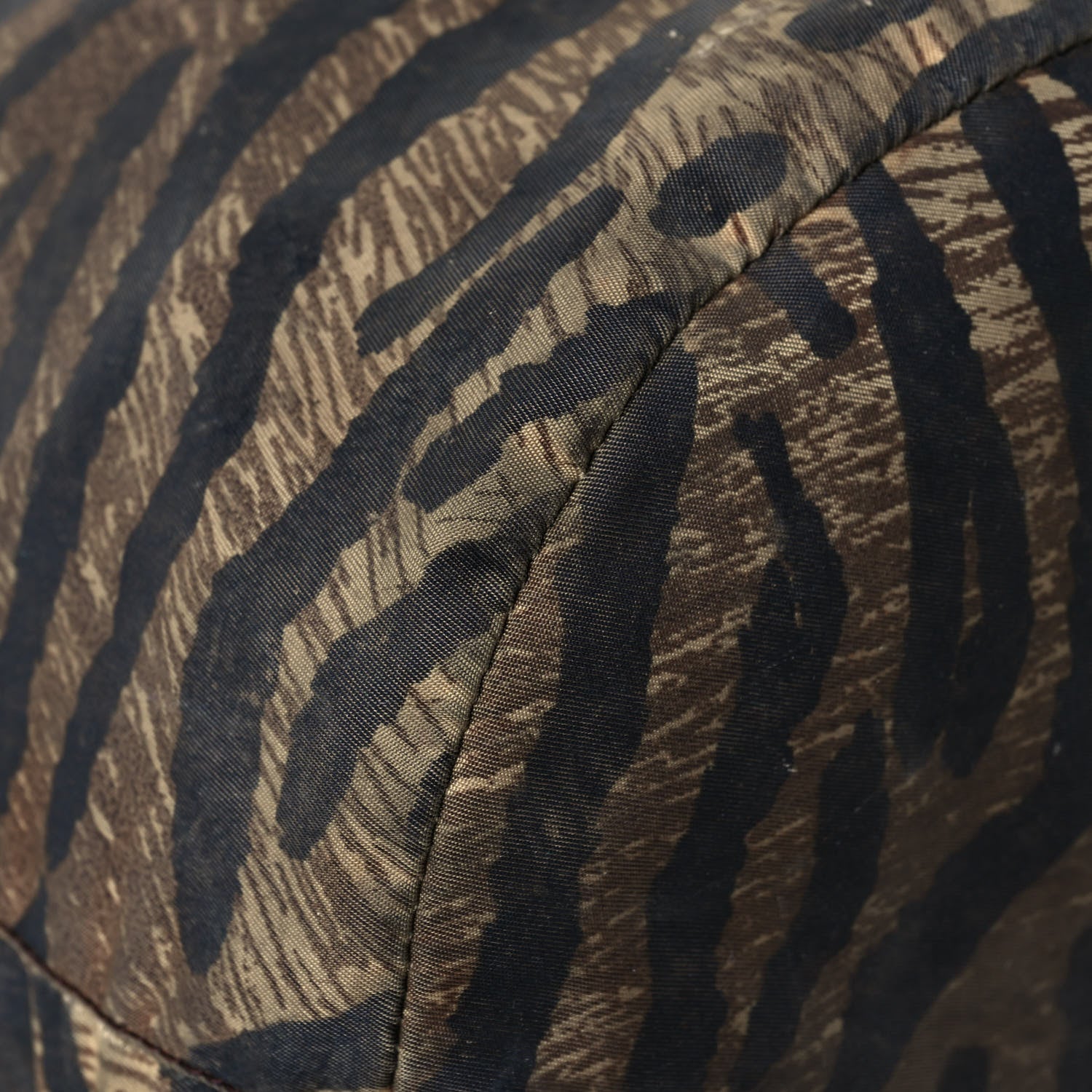 Prada Tessuto Tiger Print Cinch Backpack Brown 7 of 15