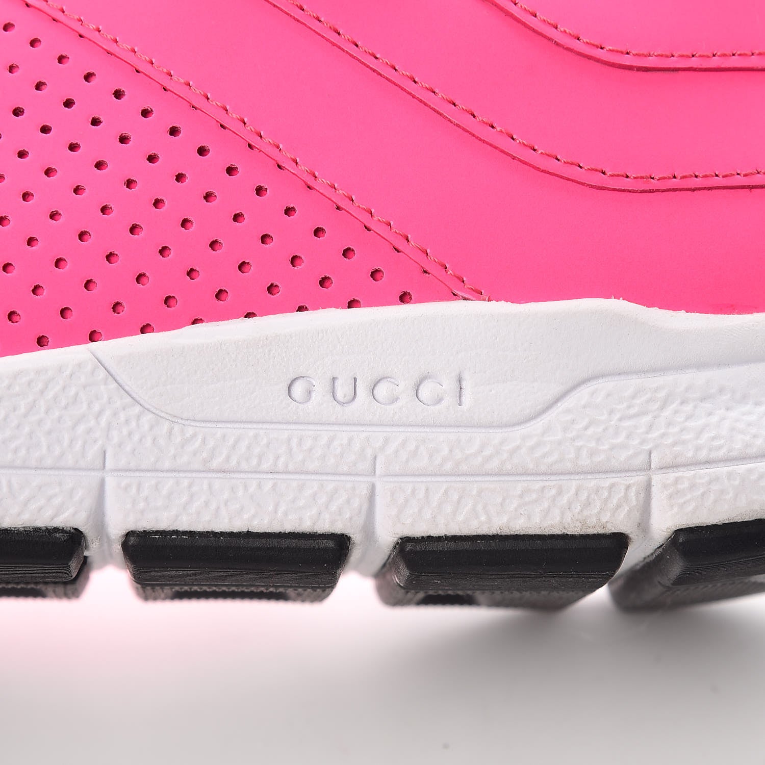 Gucci Calfskin Sneakers 37 Neon Pink 11 of 13