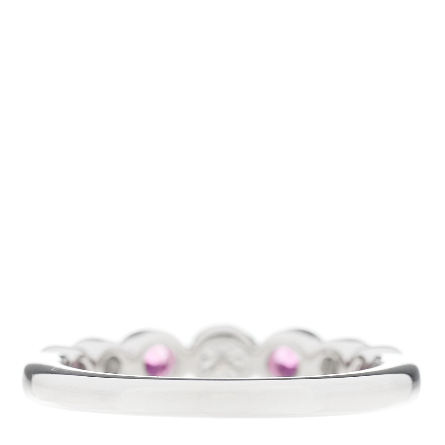 Platinum Diamond Pink Sapphire Jazz Ring 50 5.5