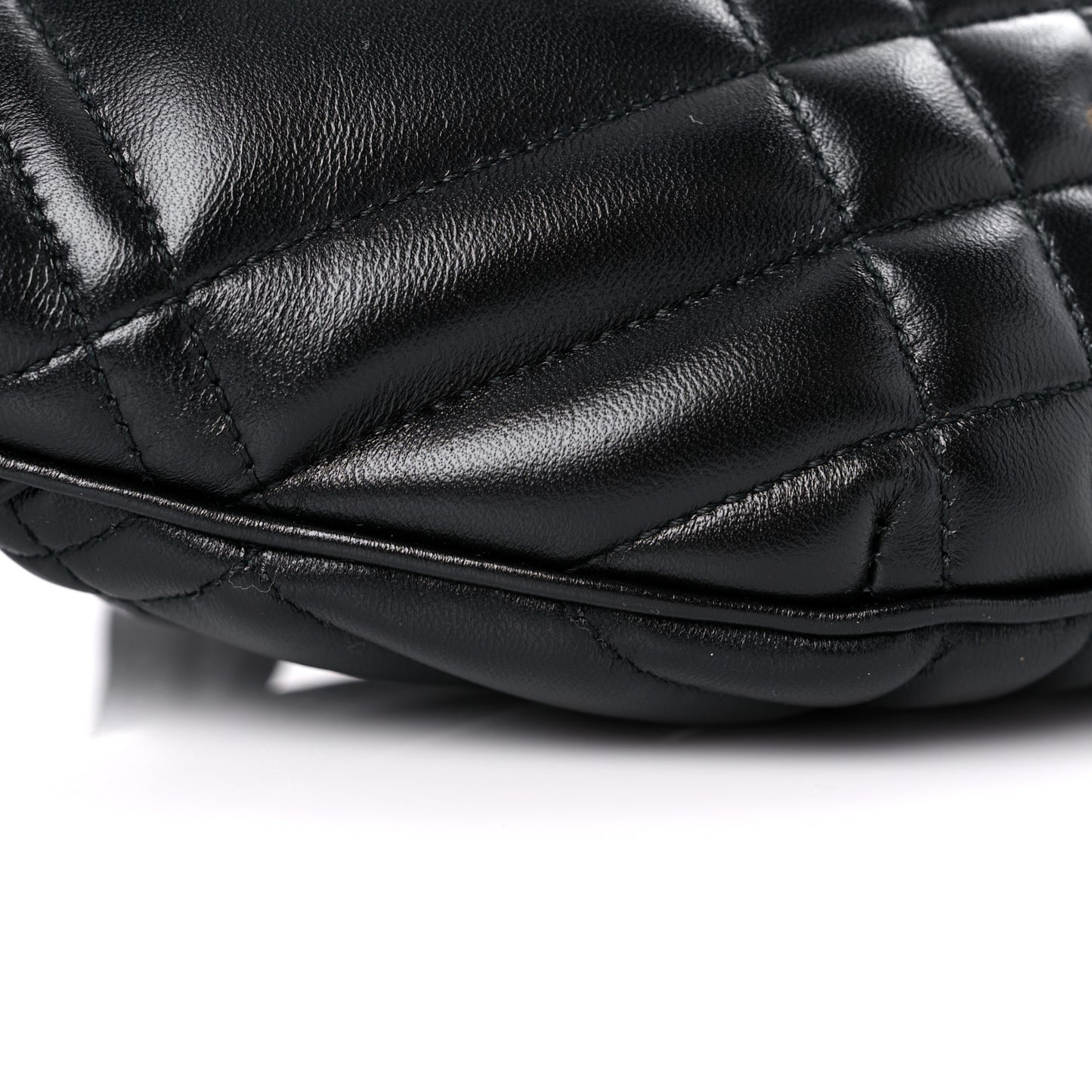 Lambskin Quilted Small Lola Bum Bag Black